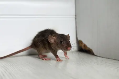 a rat and its entry hole